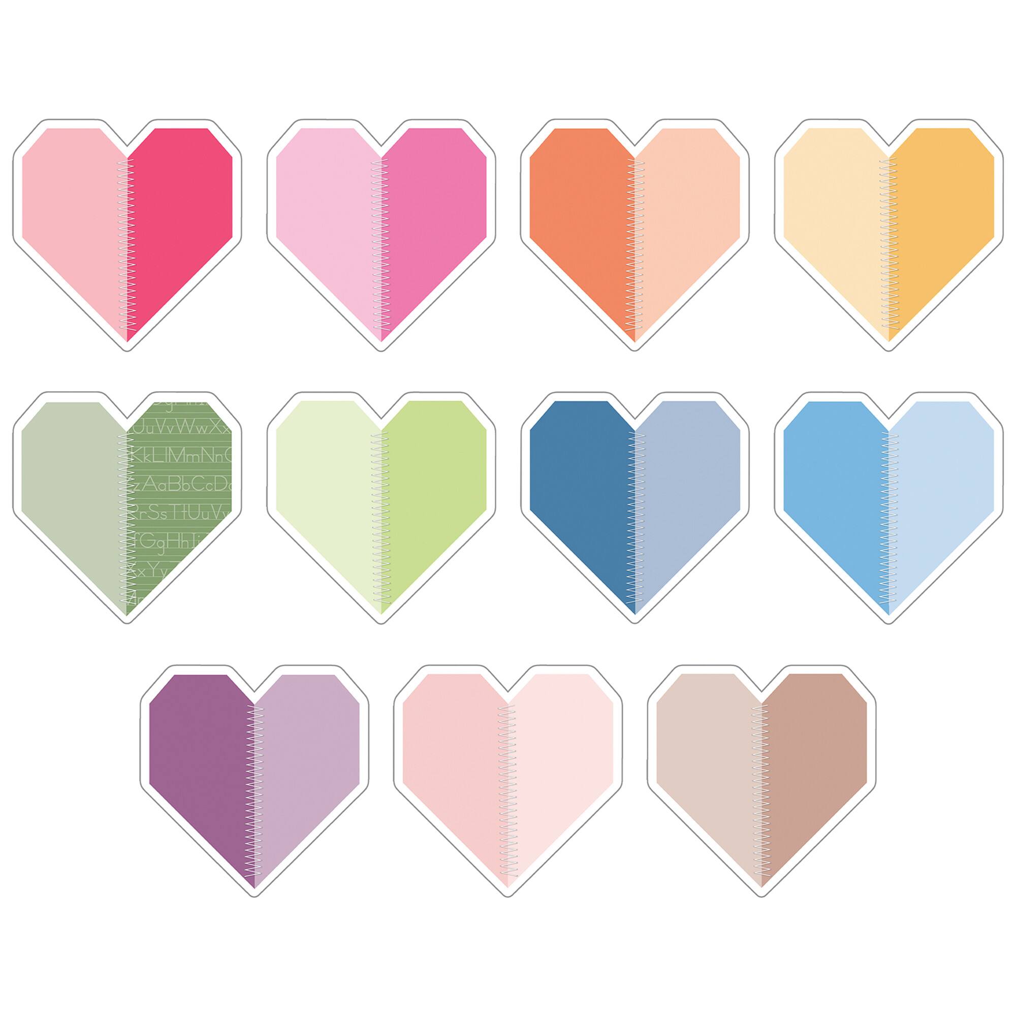 Carson Dellosa® Education Crafty & Cool Handmade Hearts Cutouts, 6 Packs of 36